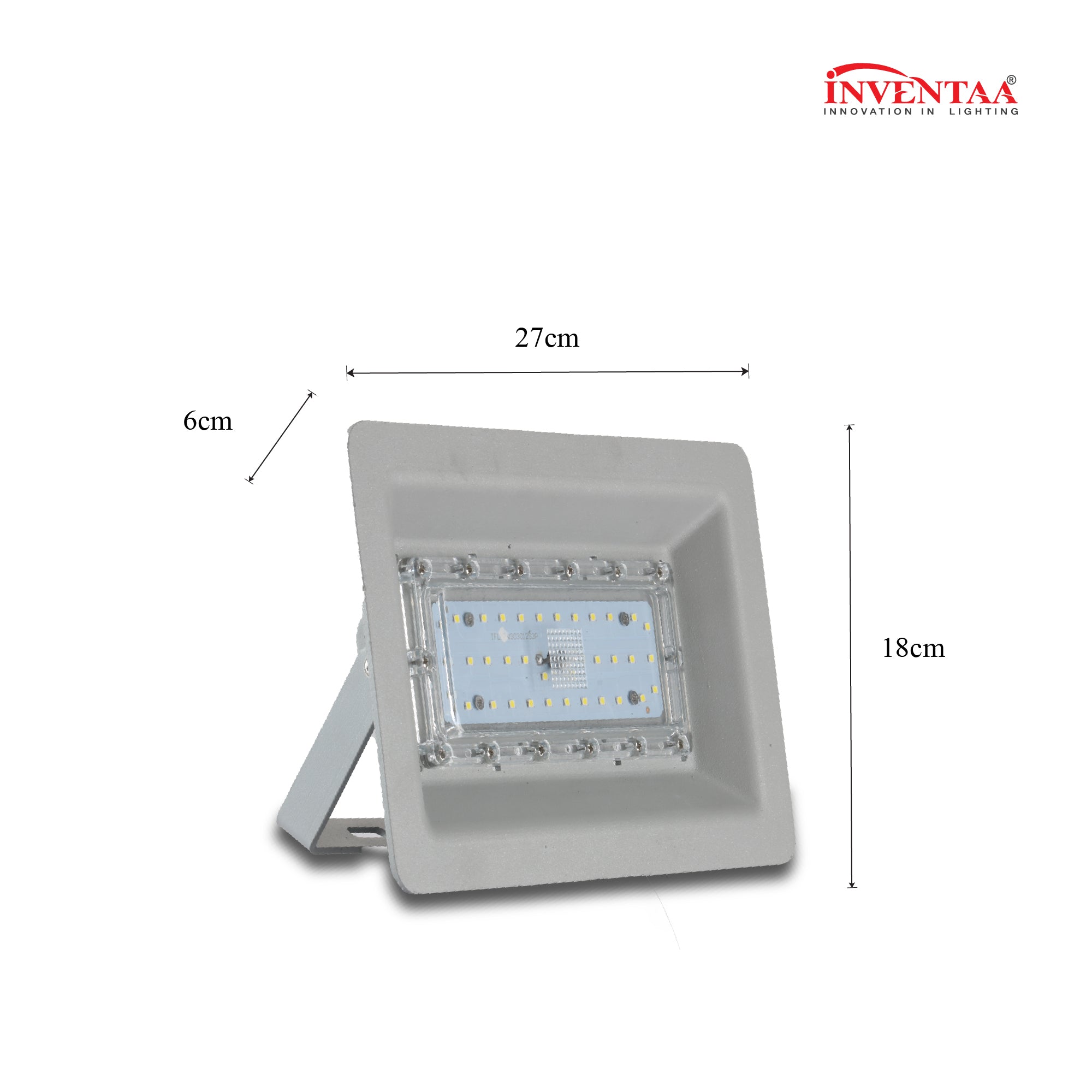 Dimensions of Zeva 30W led flood light #watts_30w