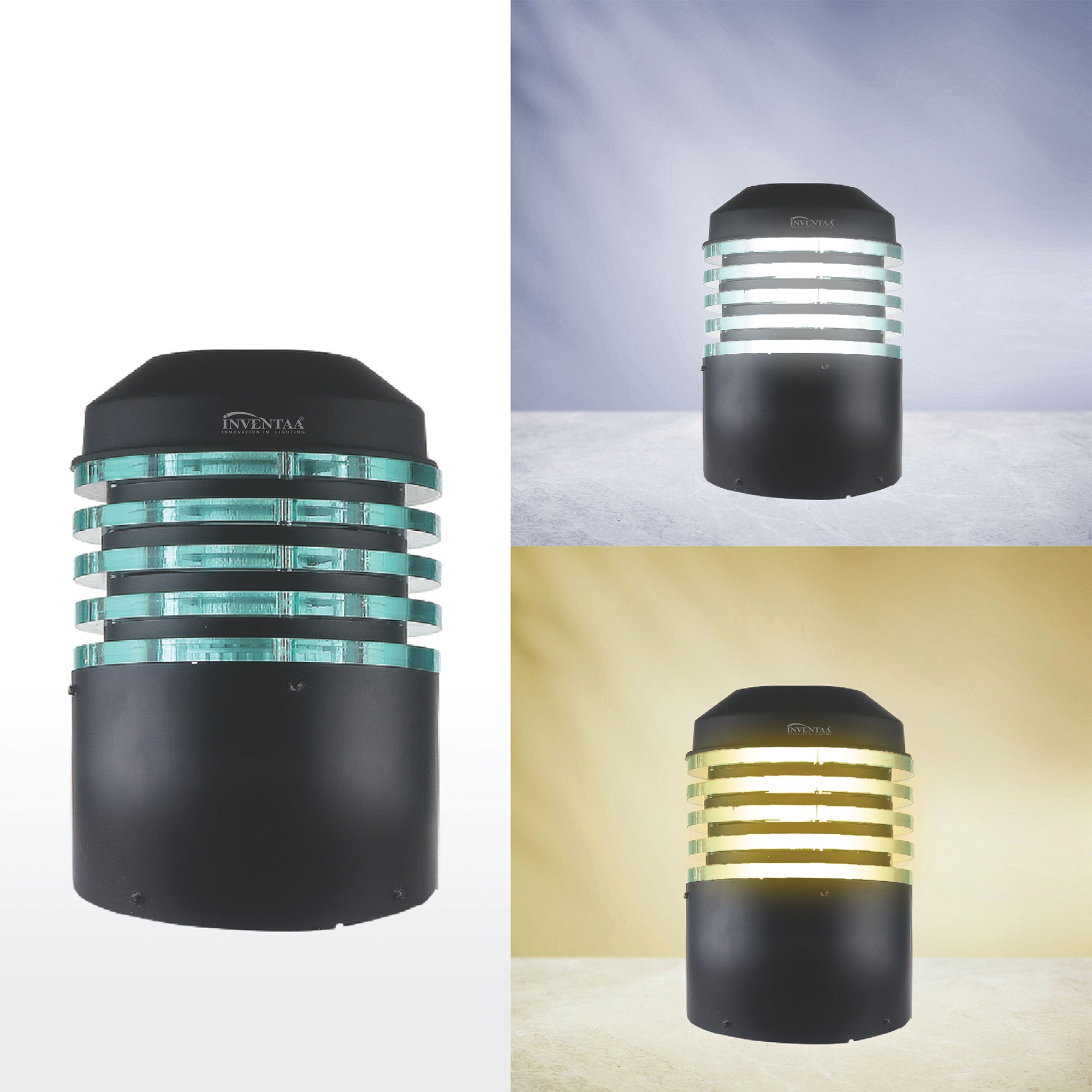 Eberta Round LED Gate Light Cool Warm Comparison #shape_round