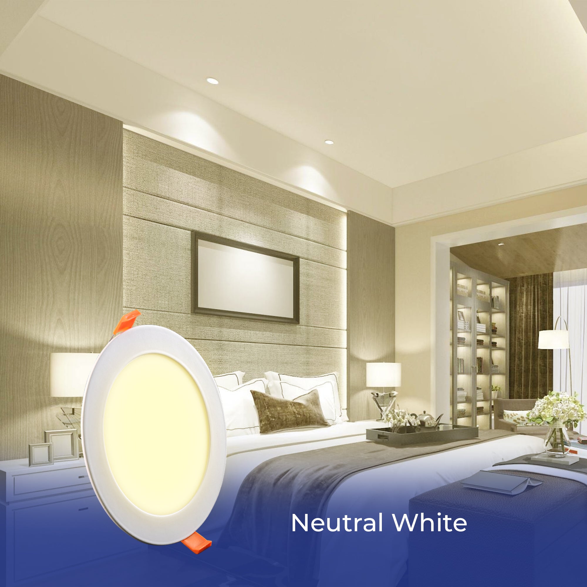 Eligio Round LED Panel Light Emitting Neutral White Glow #watts_4w