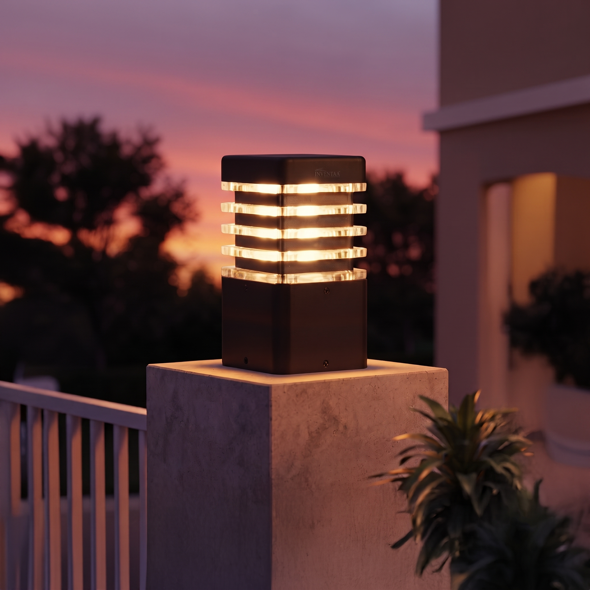 Eberta 5" 12W Outside Gate Lights - LED Square Gate Light for Modern Design