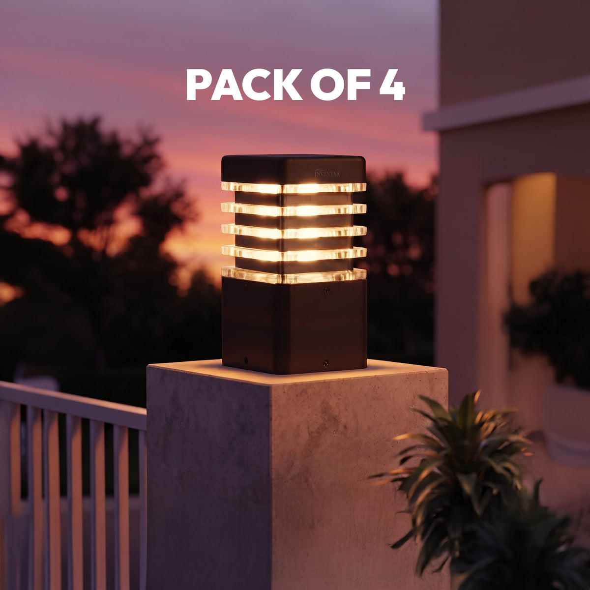 Eberta 5" 12W Outside Gate Lights - LED Square Gate Light for Modern Design