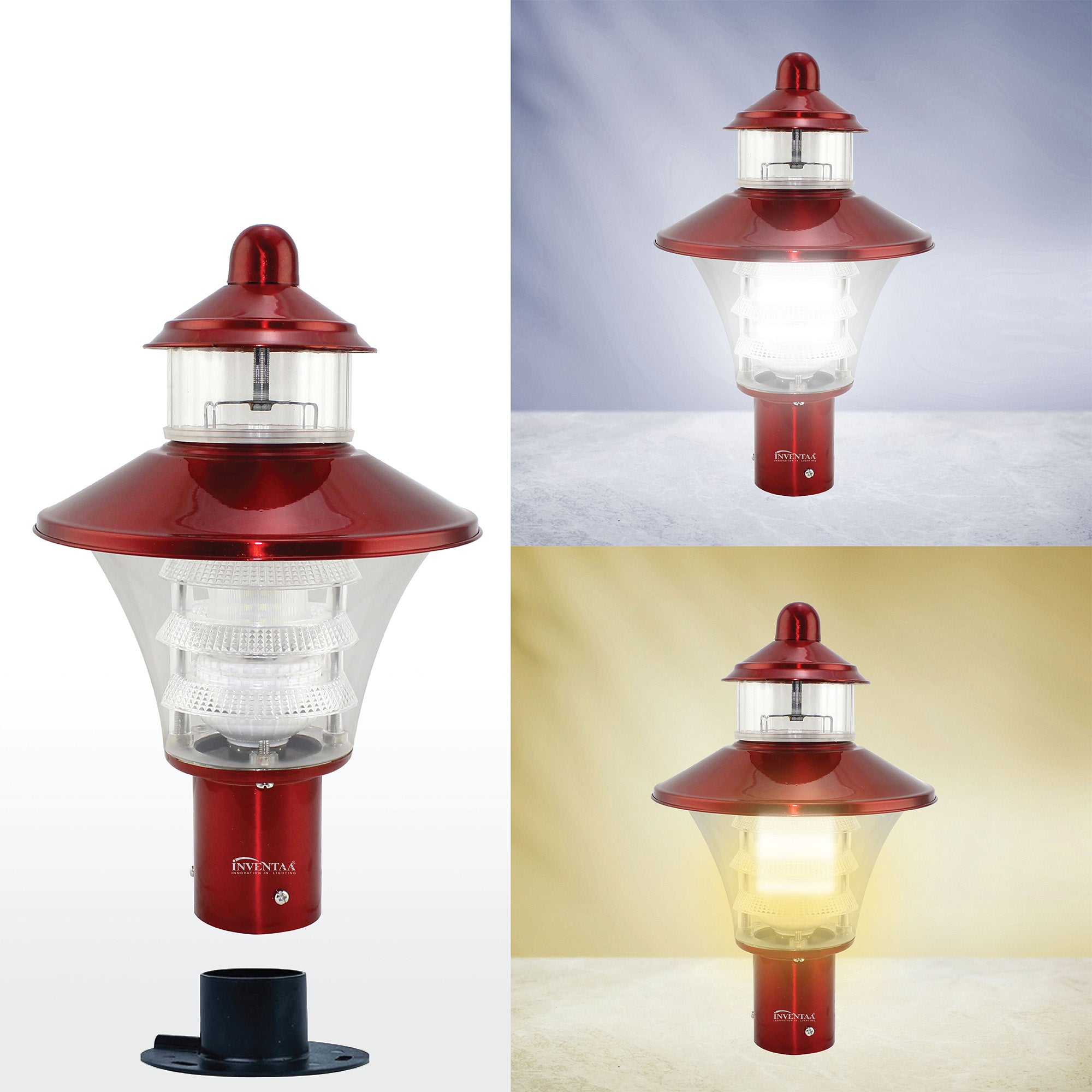 Viva LH Bronze Cool Warm Comparison | Best LED Gate Light Model Online at affordable price Online #color_Bronze Trio Luv Clear