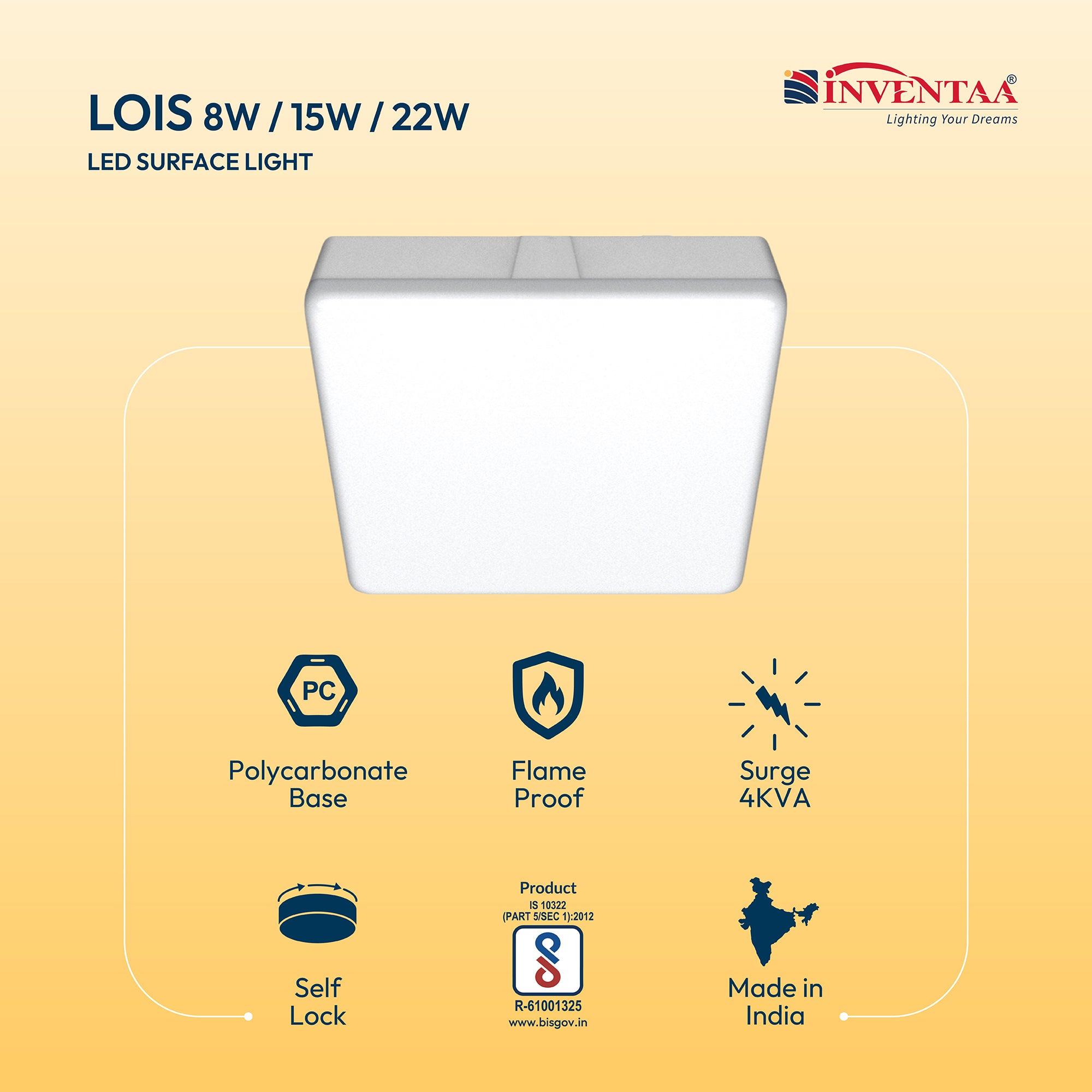 Smart Lois LED Surface Light (Motion Sensor) With 2 Yrs Warranty