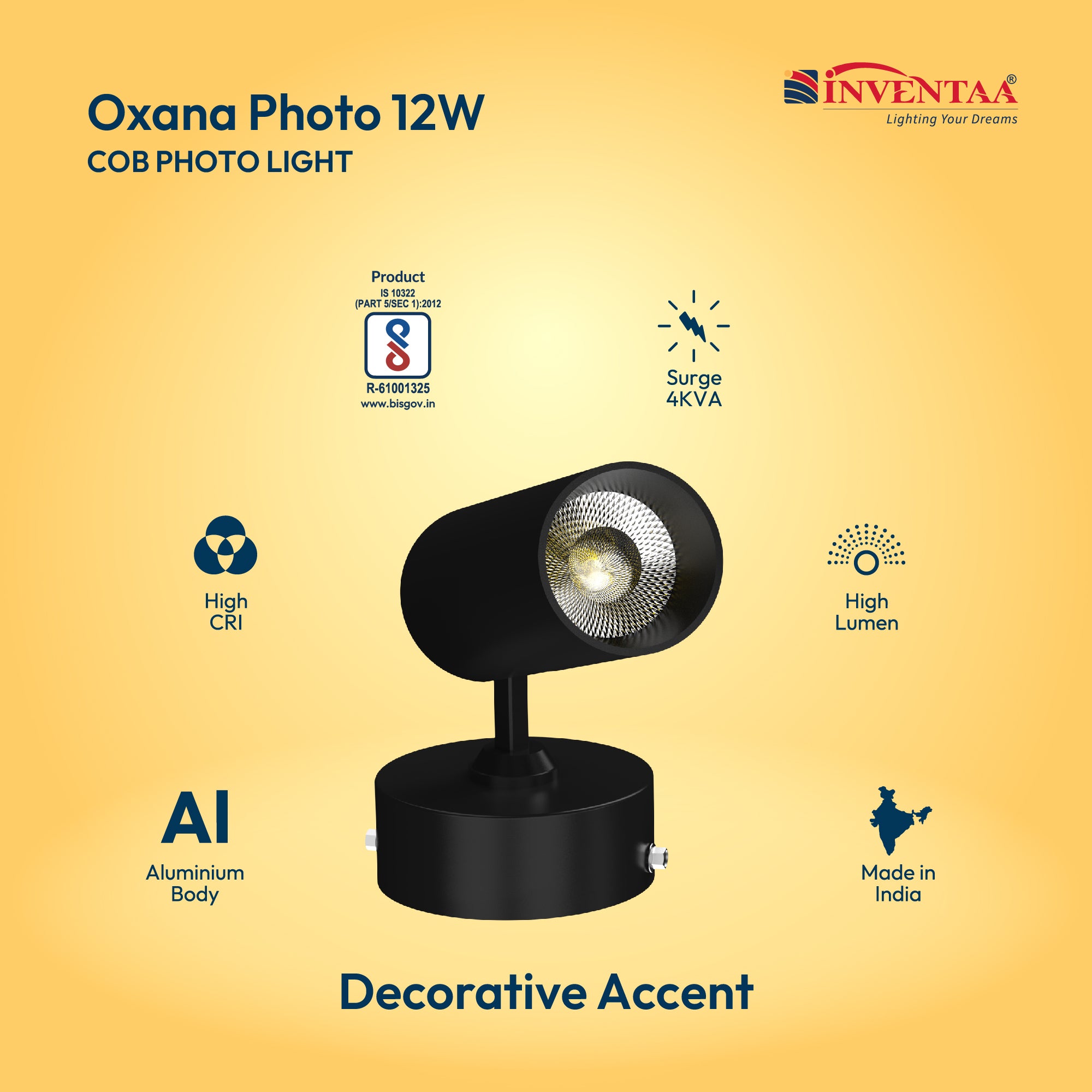 Features Of Oxana Photo COB Wall Light