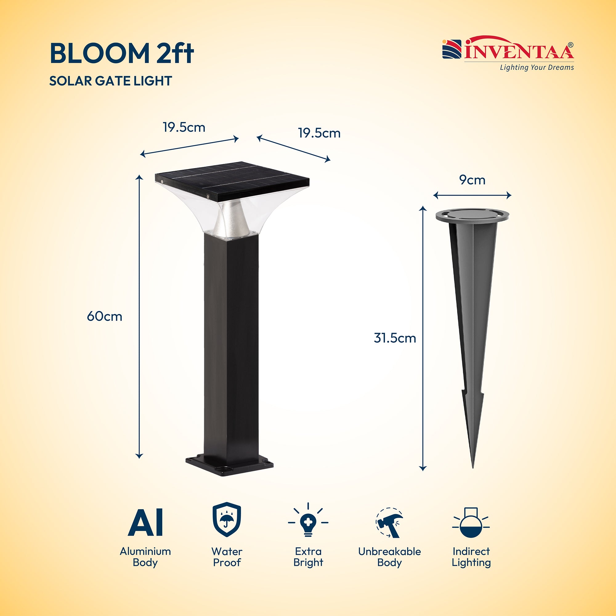 Bloom Solar Garden Light With Spike