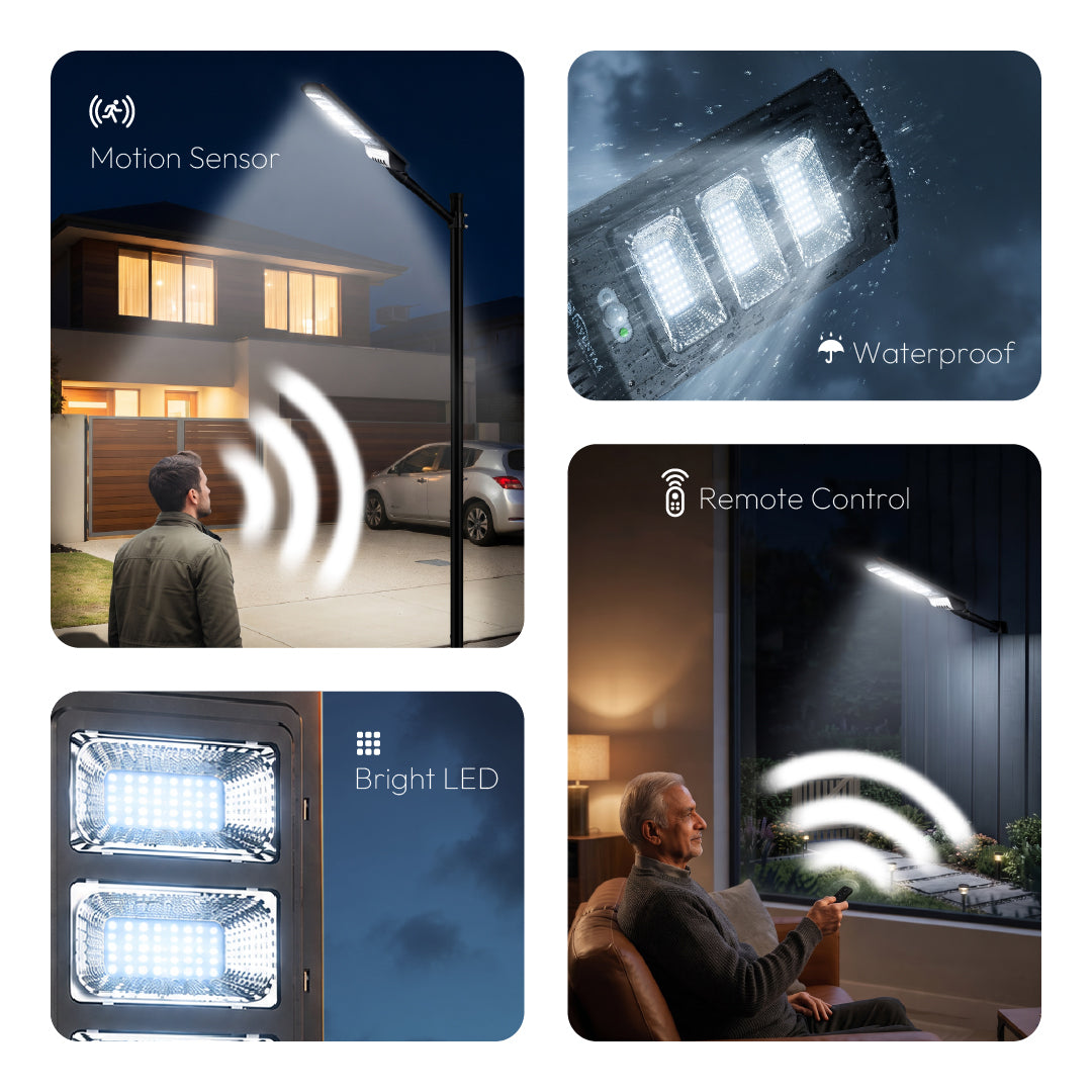Erato LED Solar Outdoor Street Light
