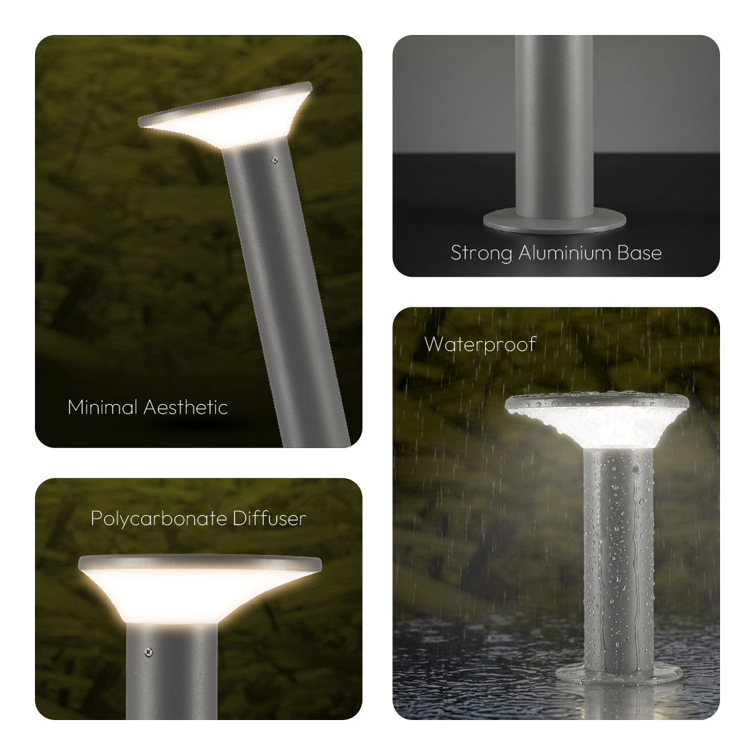 Romy 12W LED Lawn Bollard Outdoor Light