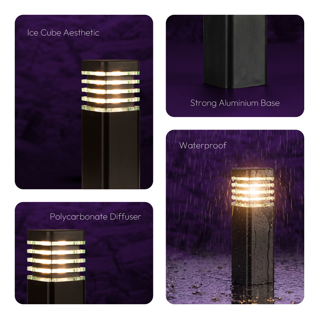 Eberta Ice Cube LED Garden Bollard