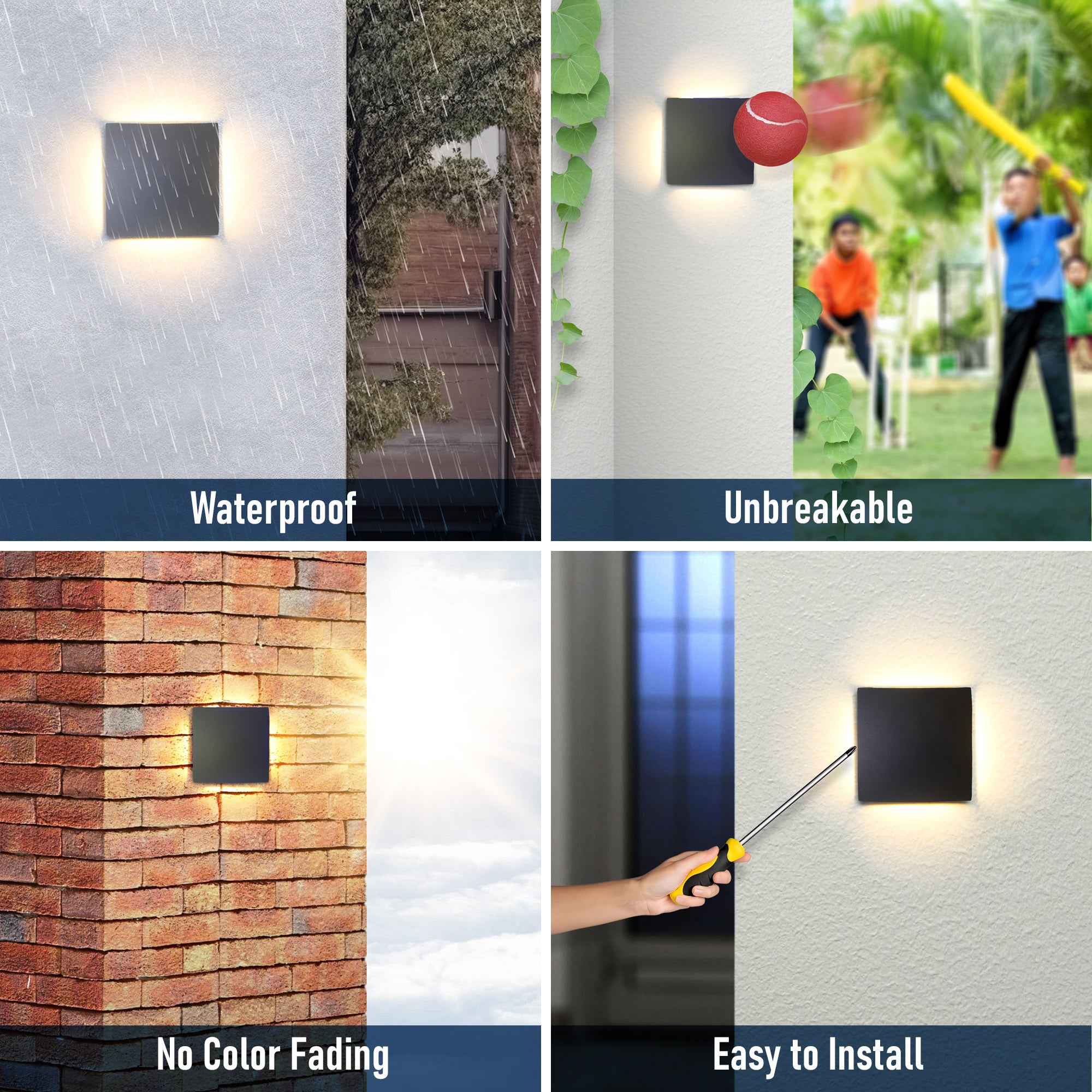 Features of four way led wall light 