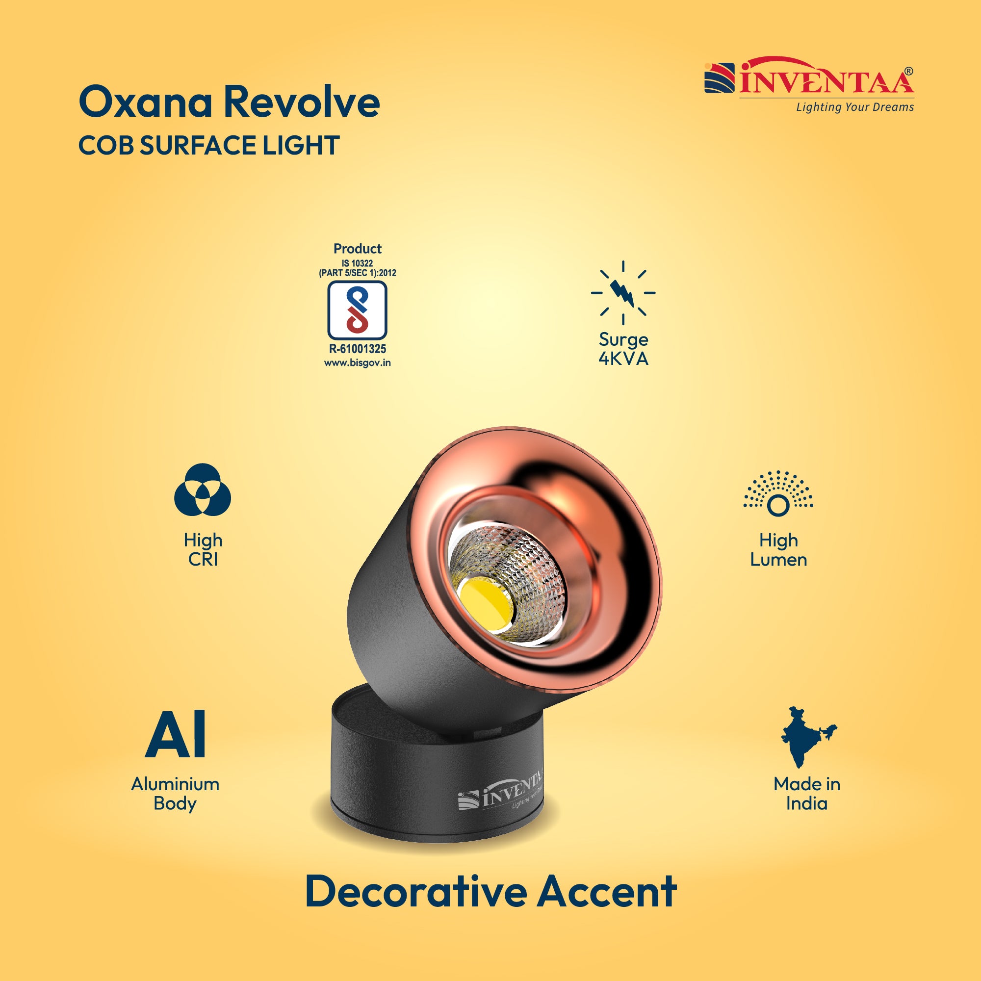 Features Of Oxana Revolve COB Surface Light