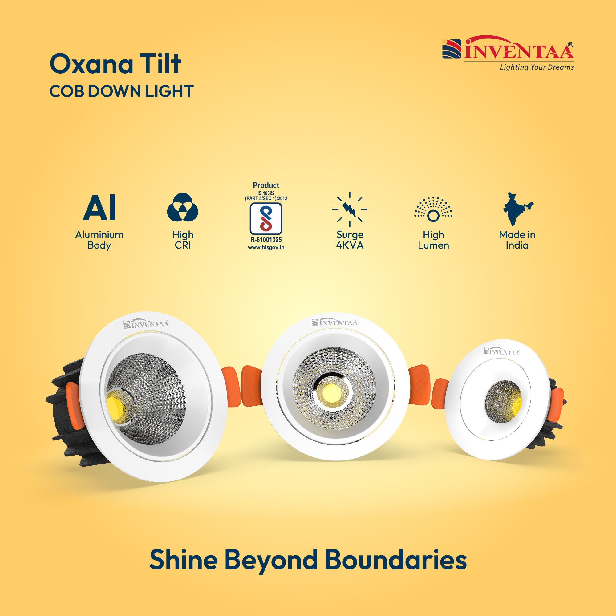 Features Of Oxana Tilt COB Downlight