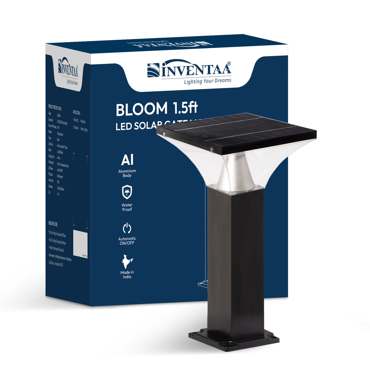 Bloom Solar LED Outdoor Bollard Light