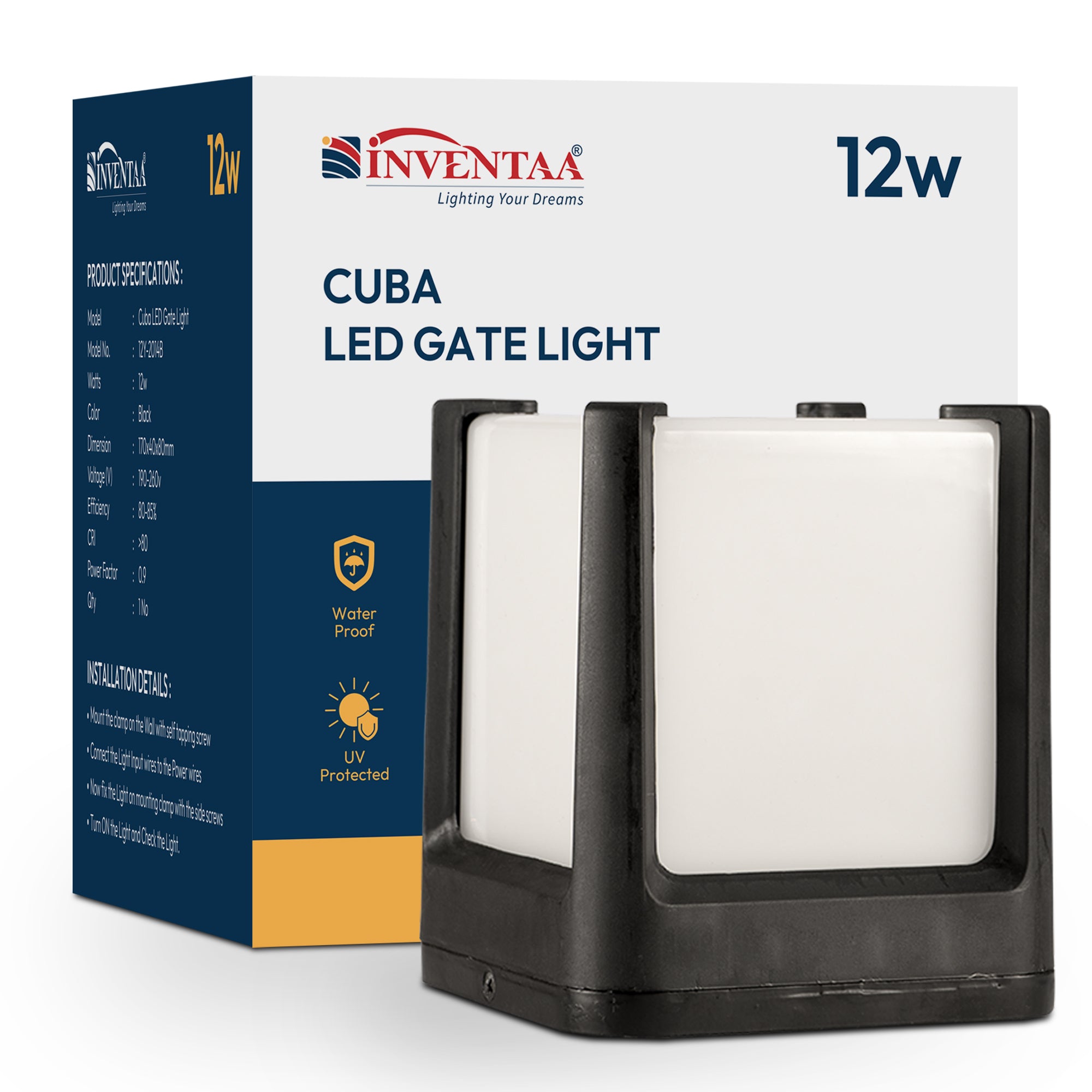 Cuba 12W LED Gate Light For Outdoor Main Gate With 1 Year Free Replacement Warranty