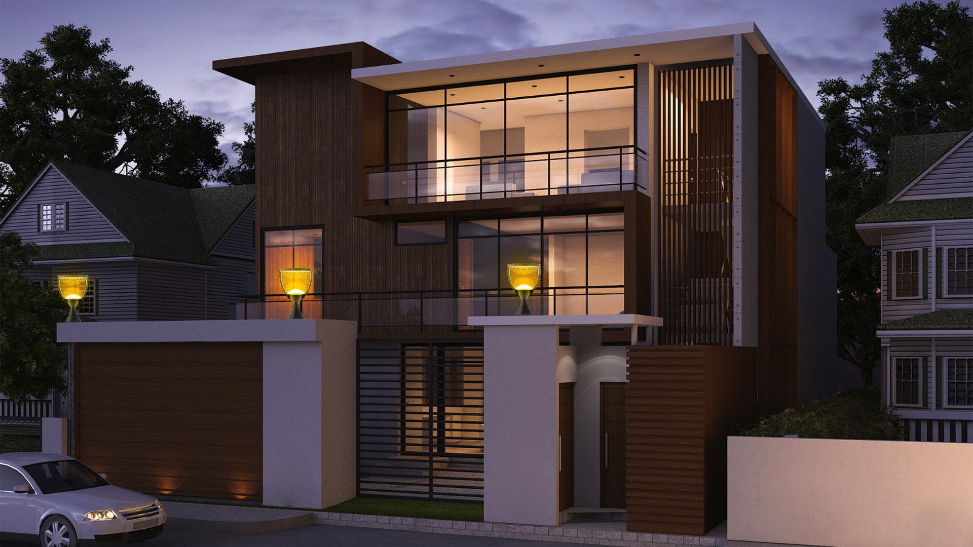 Glenda Glitter 20W LED Gate Light - Modern Exterior Door Light