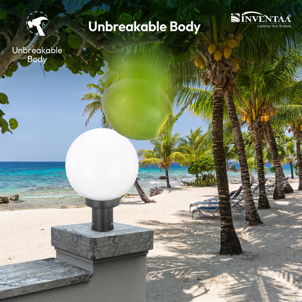 Globe PC - 18W LED Gate Light Outdoor Pathway Light for Door Entry