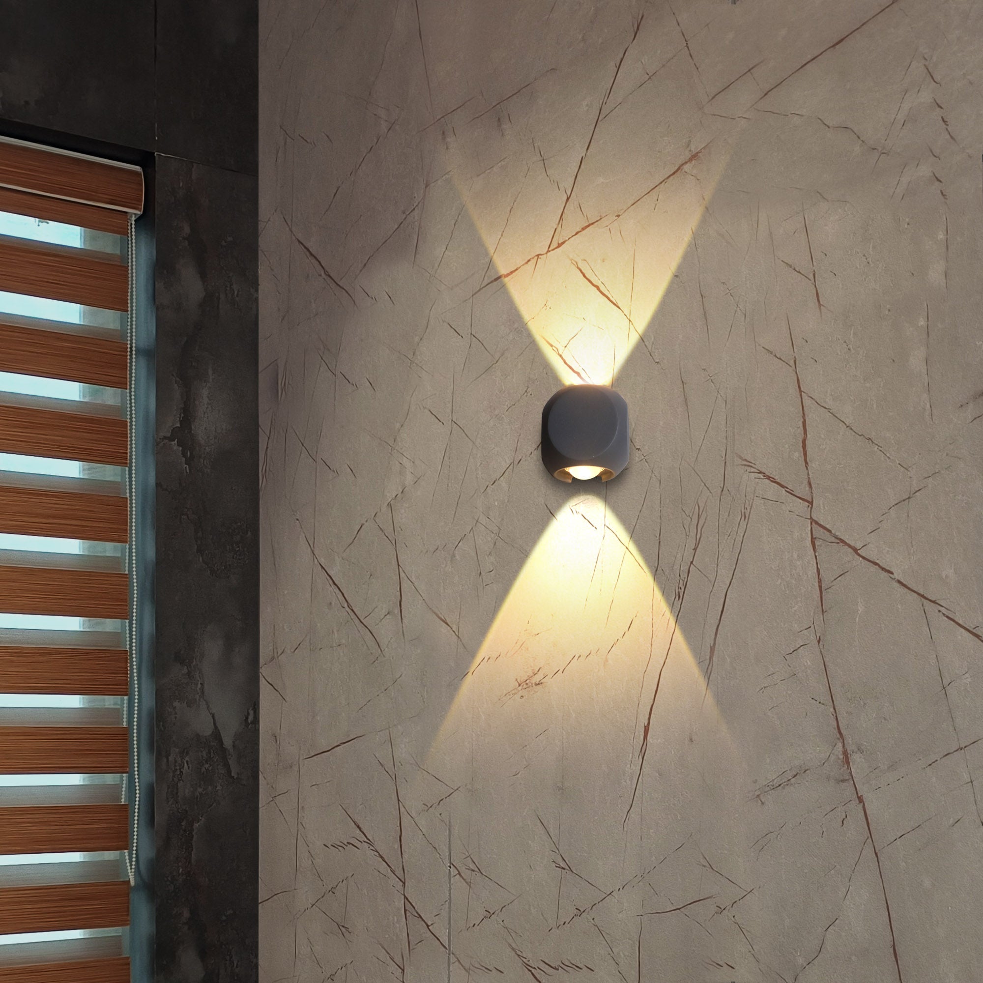 Ignite 2 way up and down wall light emitting warm white glow #type_2 way