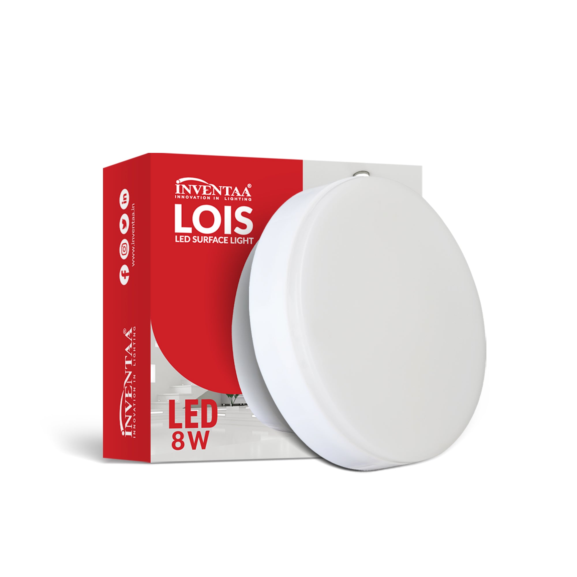 Lois Round 8W LED Surface Light With Its Box Enclosure  #watts_8w