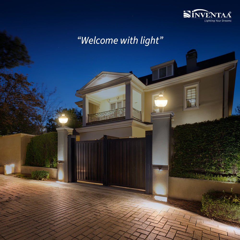 INVENTAA Britta 14" Lotus LH LED gate light for home gate With 1 Yr Replacement Warranty