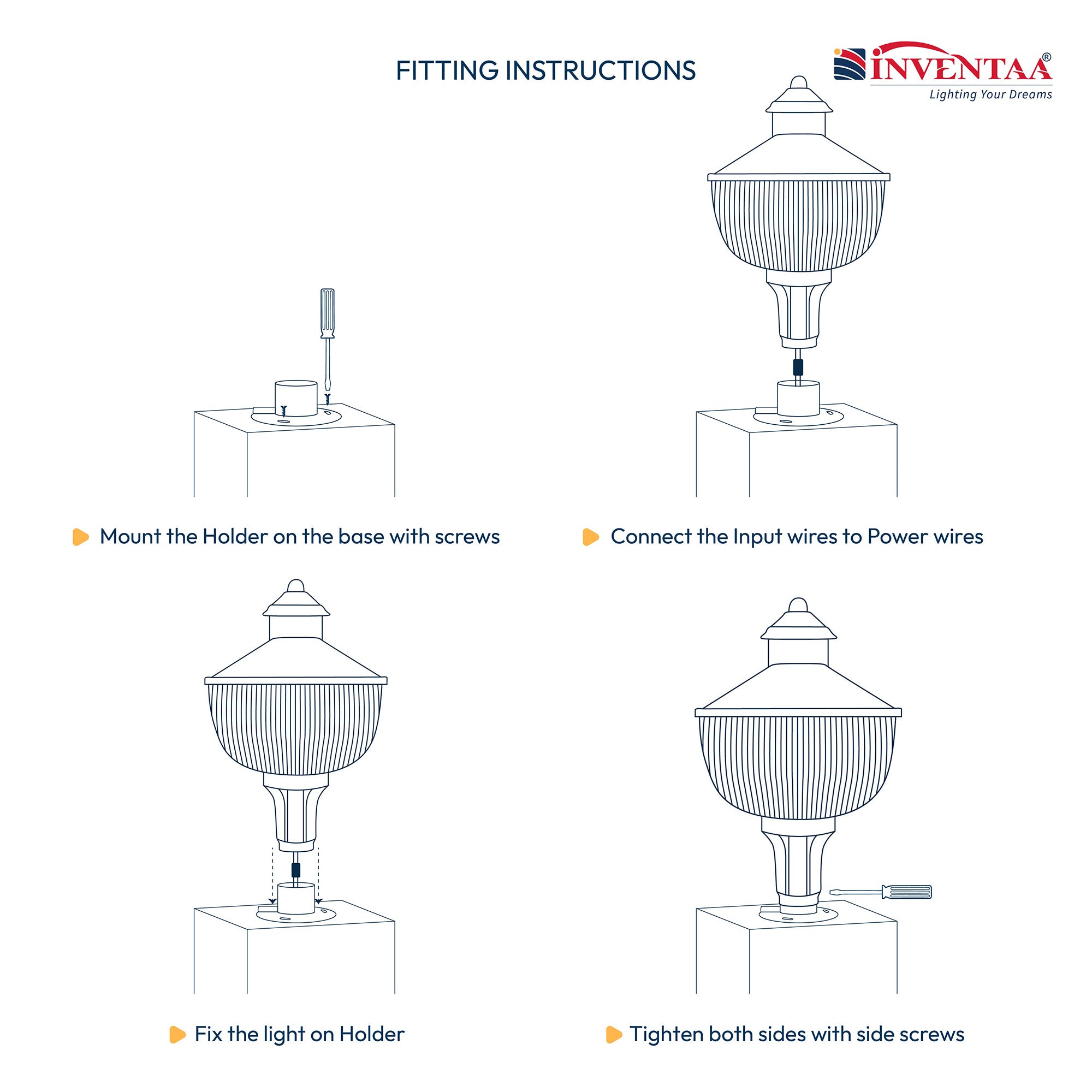 INVENTAA Britta 14" Lotus LH 30W LED gate light for home gate With 1 Yr Replacement Warranty