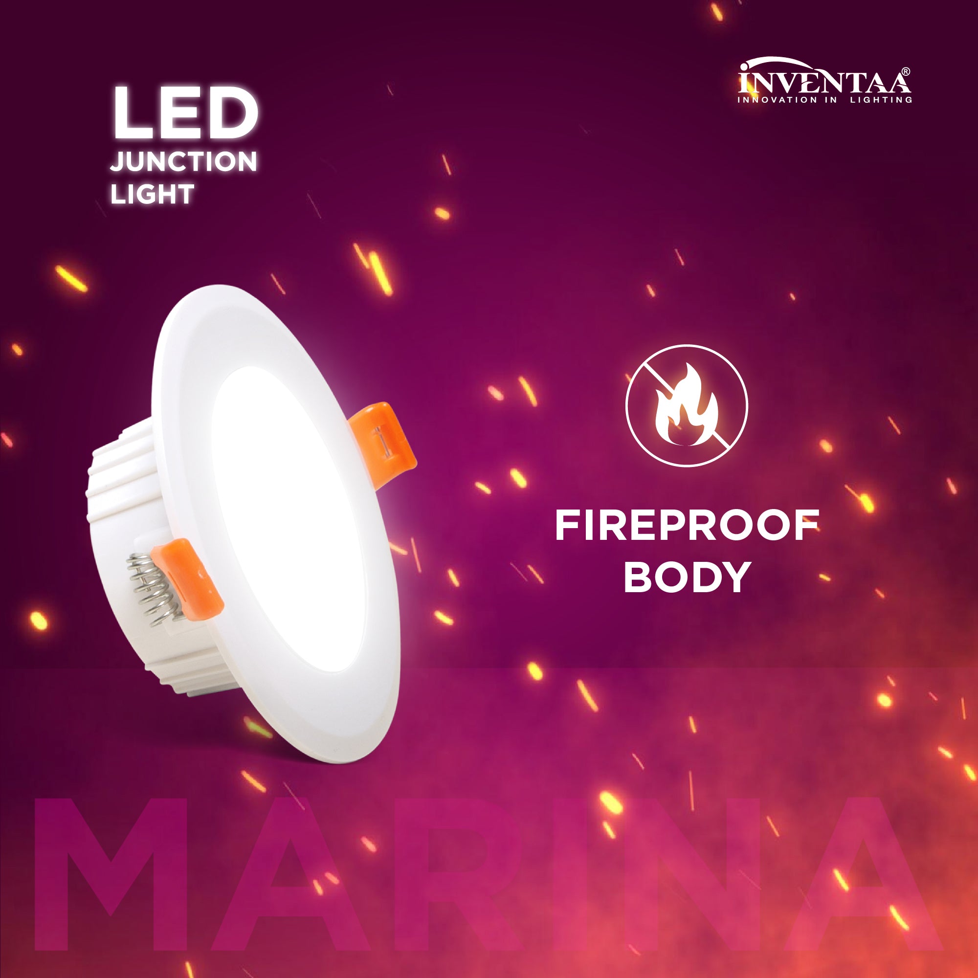 Marina 8W LED Junction Light Featuring Its Fireproof Resistance #Suitable For_2.5 inch Deep Junction Box