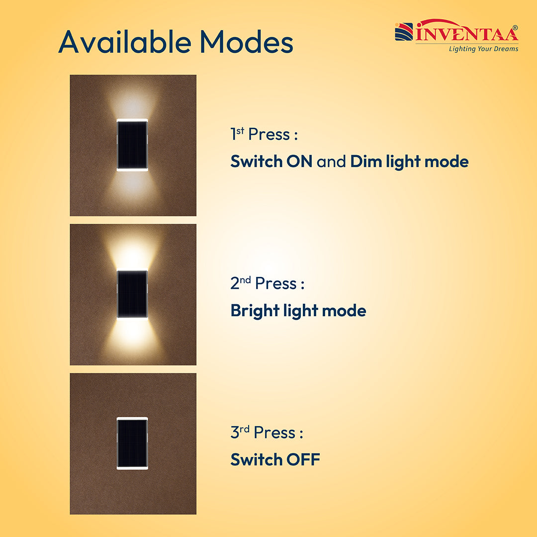 Nyla Solar Wall Light ? Modern LED Solar Powered Wall Lights for Outdoor Lighting