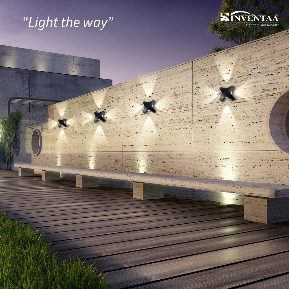 Nura LED Wall Light Installed On Pathway