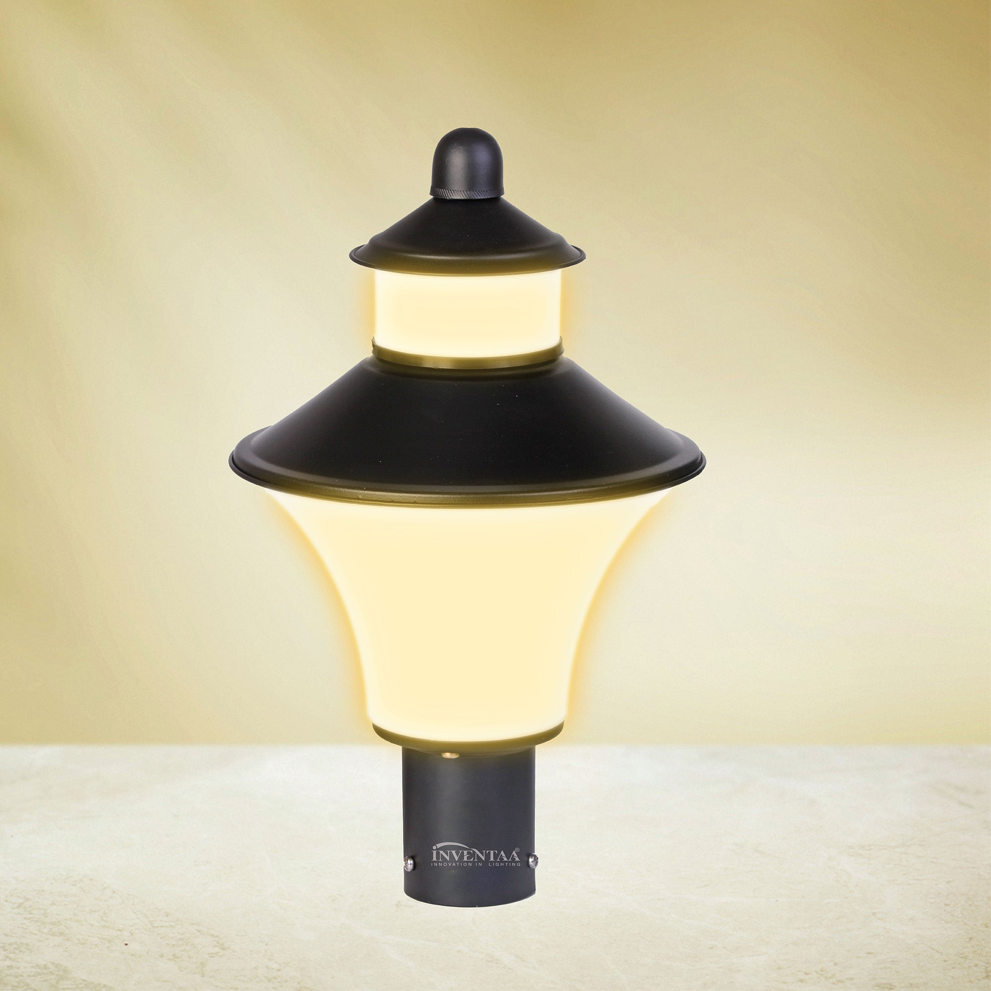Optic Fabula LH Matt Black Warm White | Best LED Gate Light Model Online at affordable price Online #color_matt black white