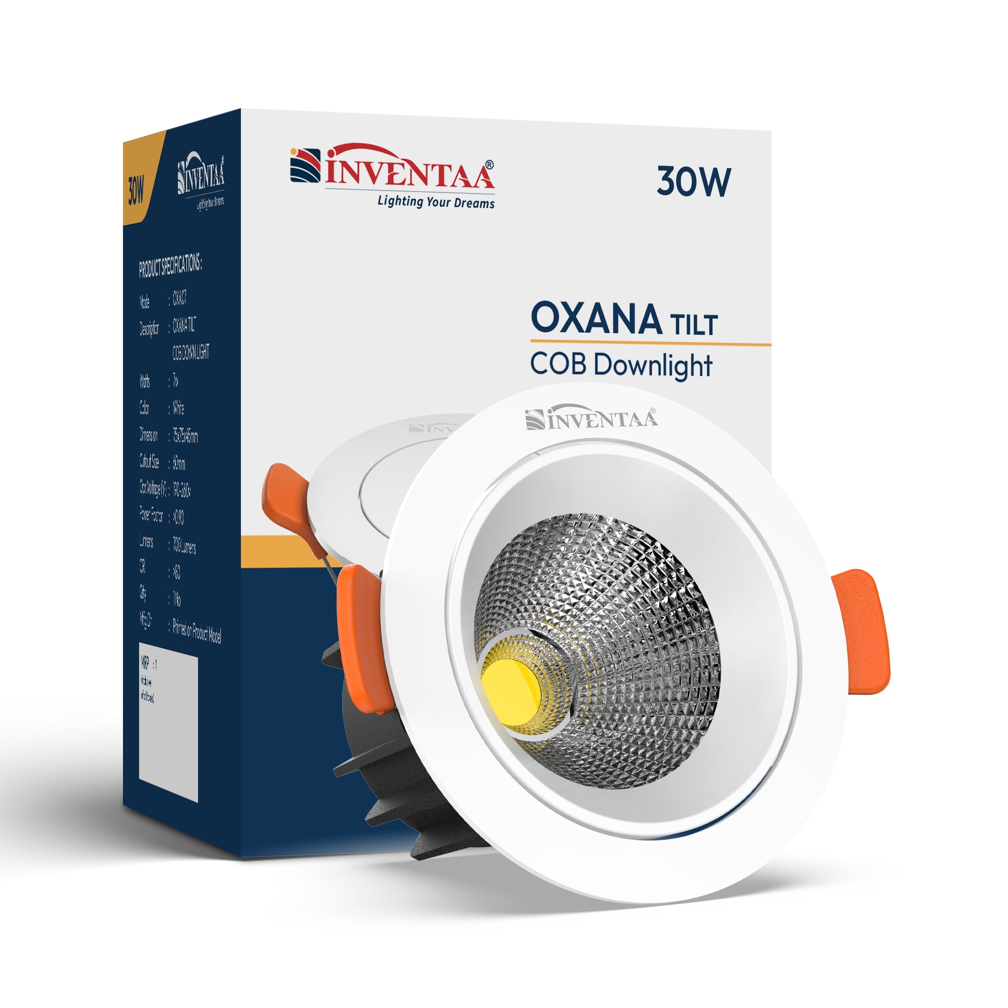 Oxana Tilt COB Downlight 30W With Box Enclosure #watts_30w