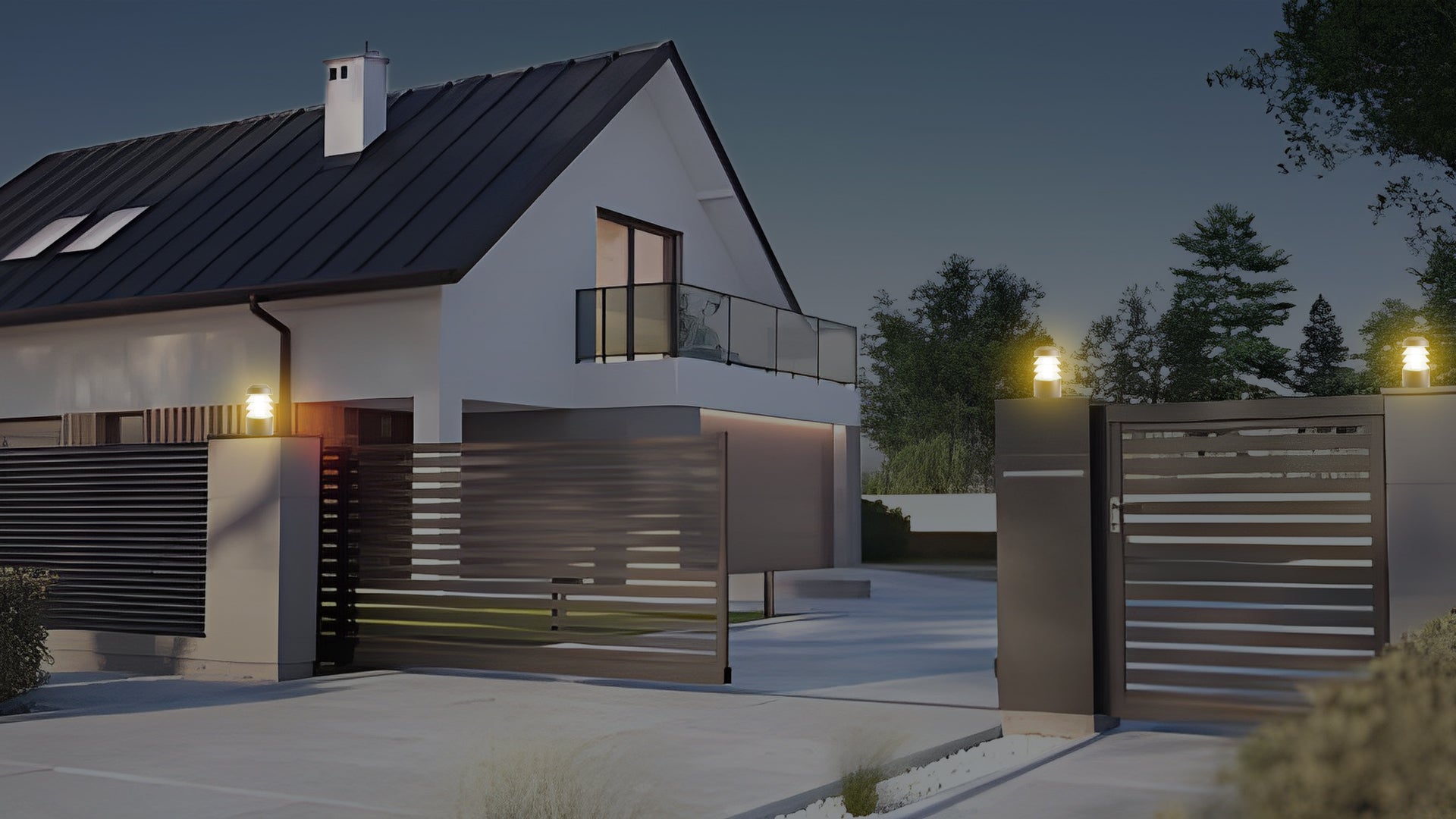 Estela 12W Ice Cube Post Top LED Gate Lamp Light