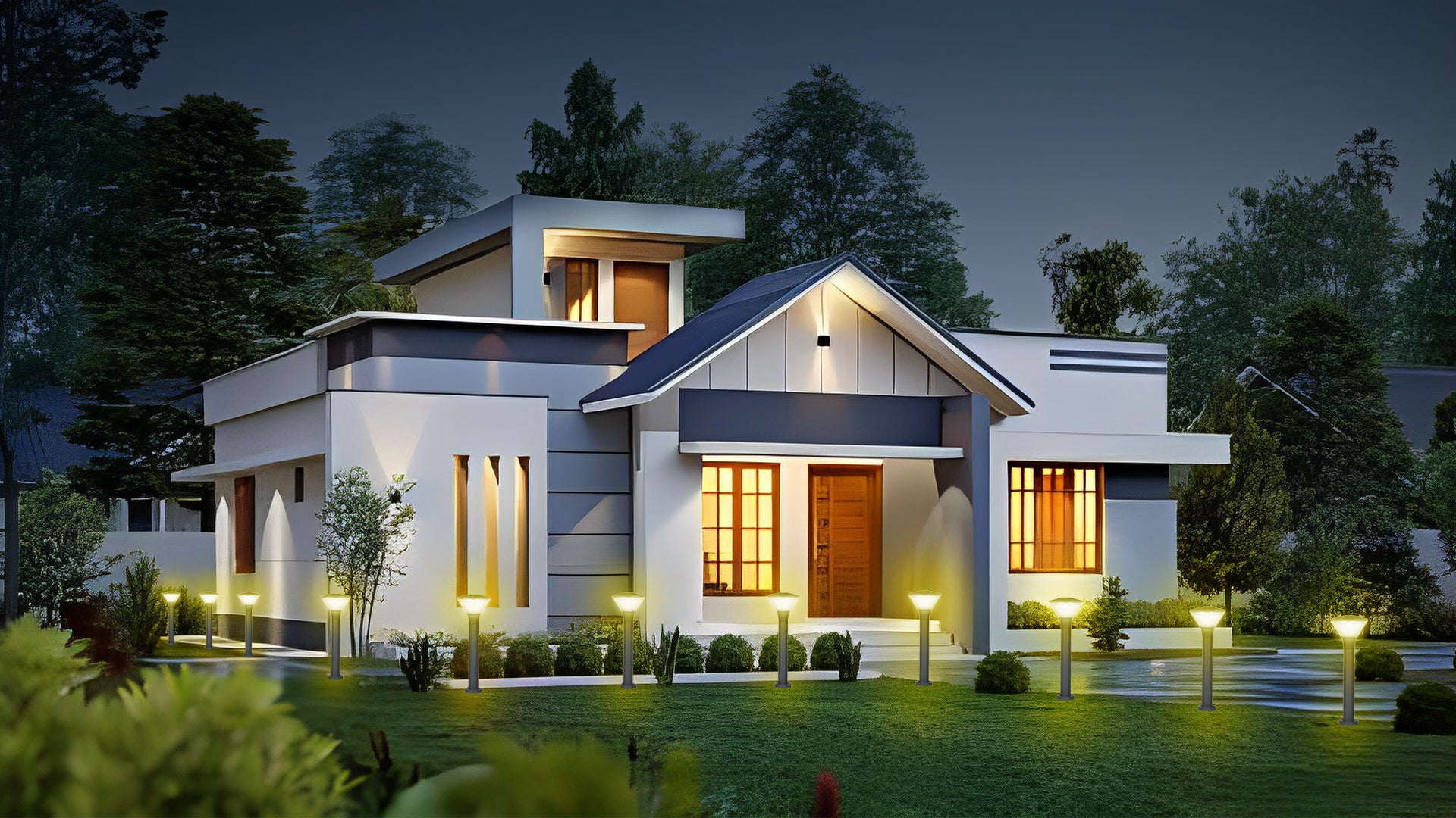 Yash 12W Driveway LED Bollard Light