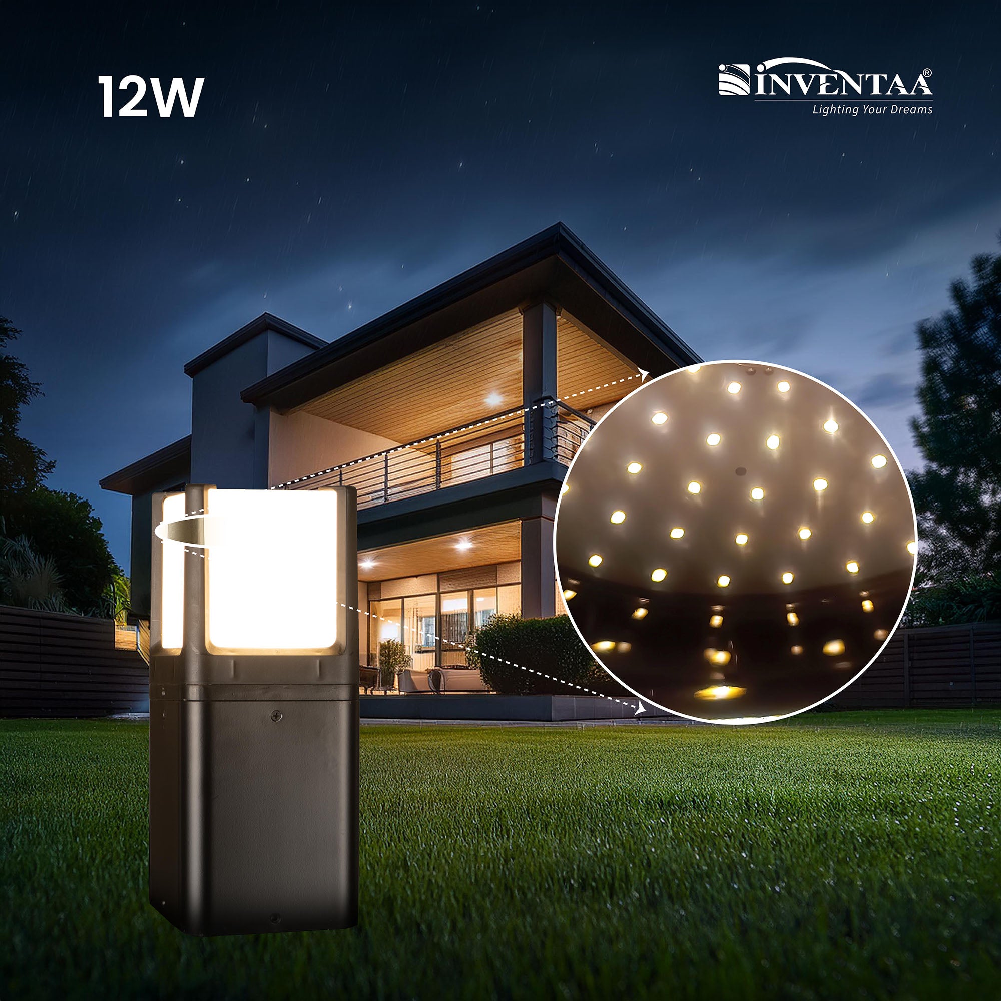 Smart Cuba LED Bollard Light 12W 2 Feet #size_2 feet
