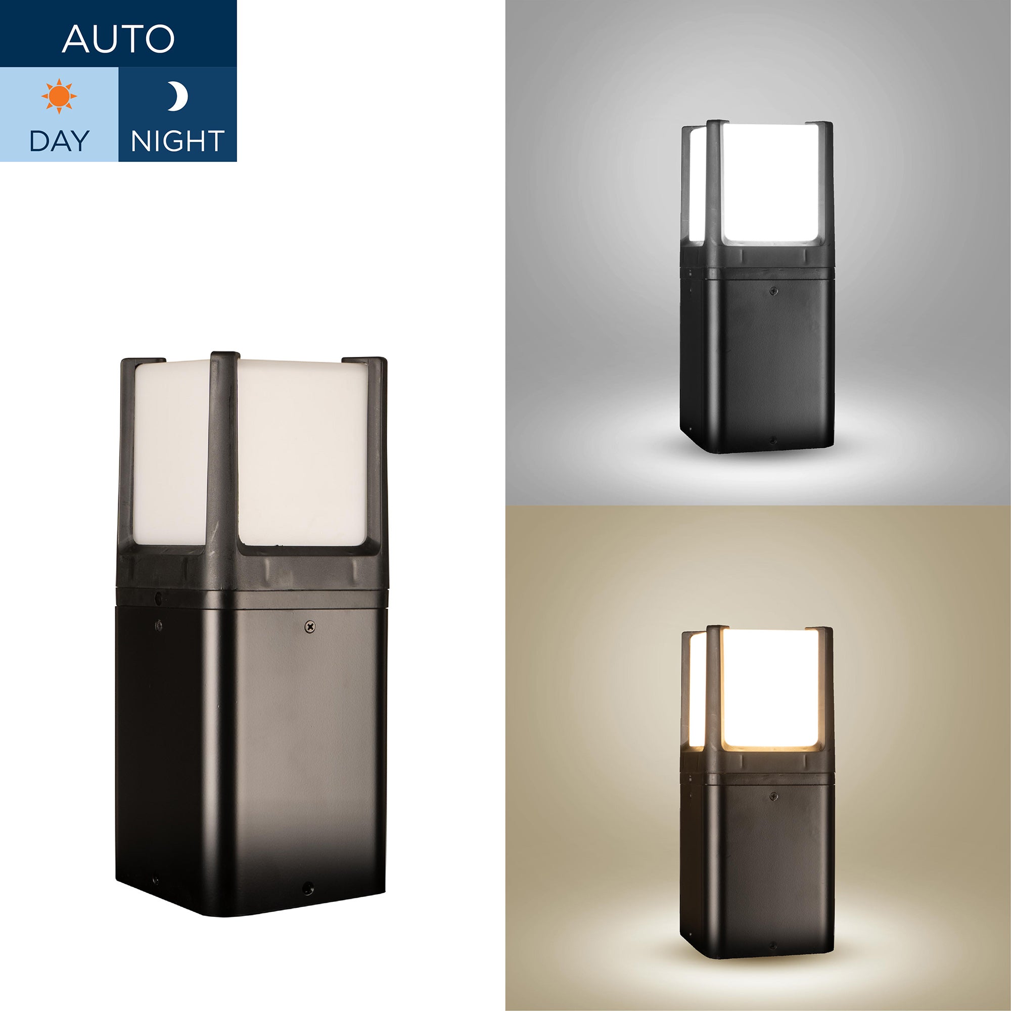 Smart Cuba LED Bollard Light Cool Warm Comparison #size_1 feet