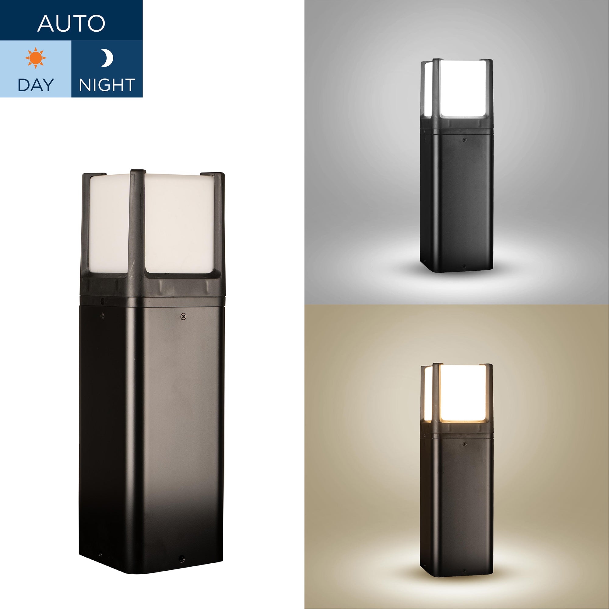 Smart Cuba LED Bollard Light Cool Warm Comparison 2 Feet #size_2 feet