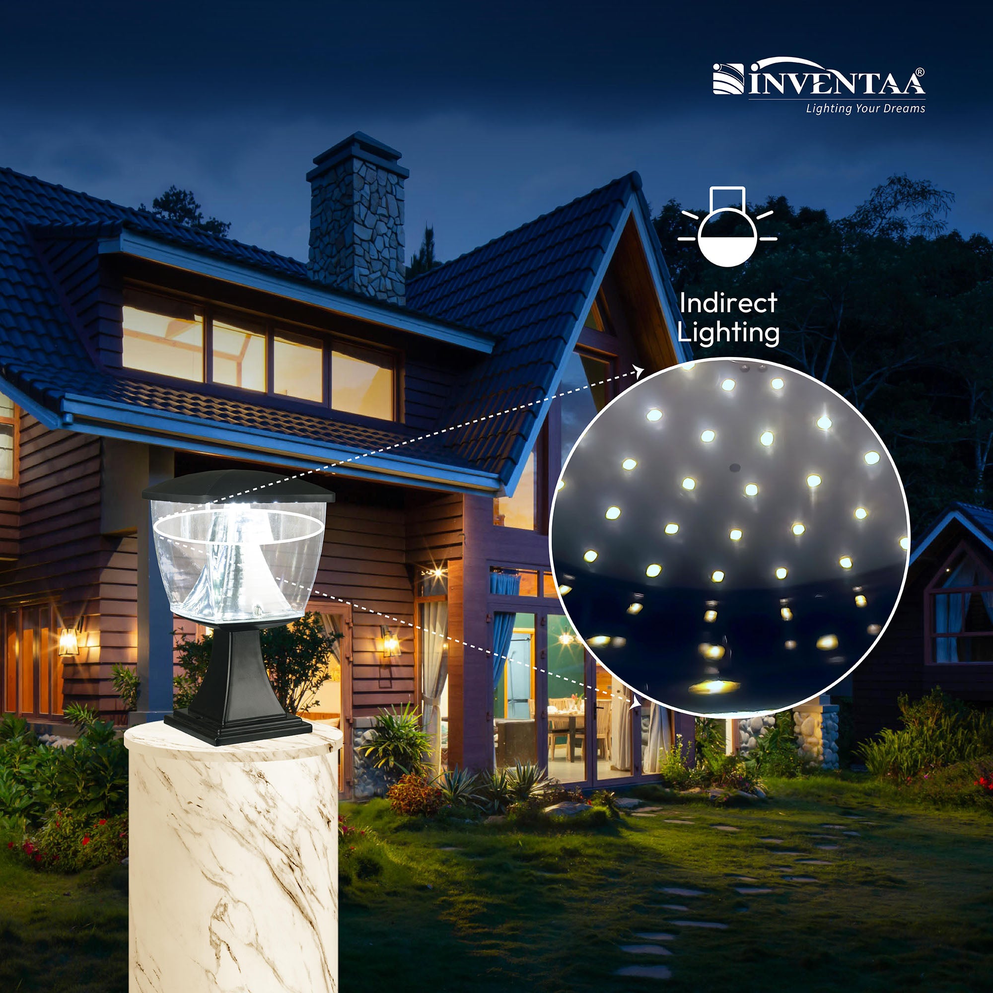Smart Glasis Maxi LED Gate Light Indirect Lighting Feature #bulb options_cool
