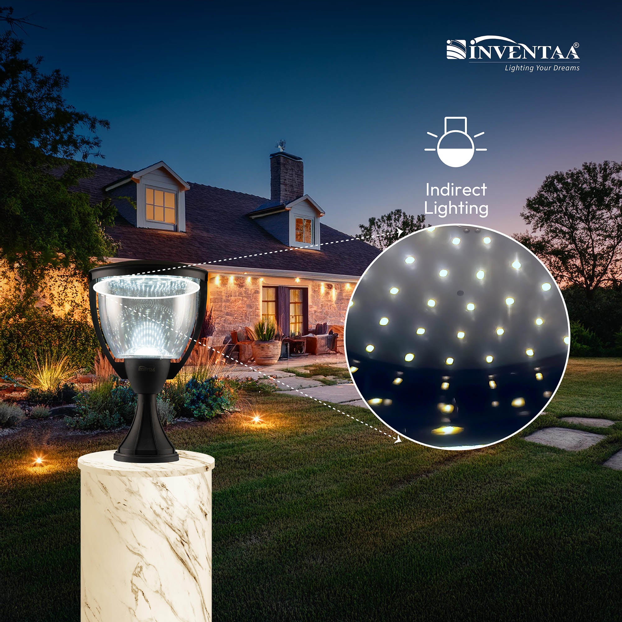 Smart Glenda Glitter LED Gate Light Indirect Lighting Feature #bulb options_cool