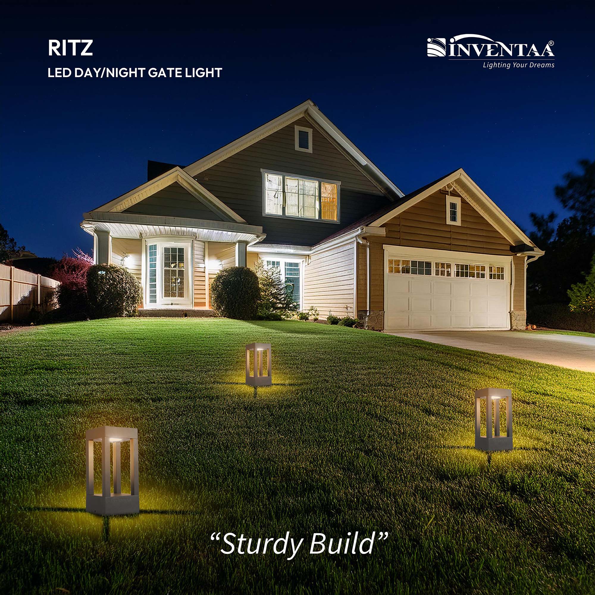 Smart Ritz LED Bollard Light Installed On Outdoor Garden #size_1 feet