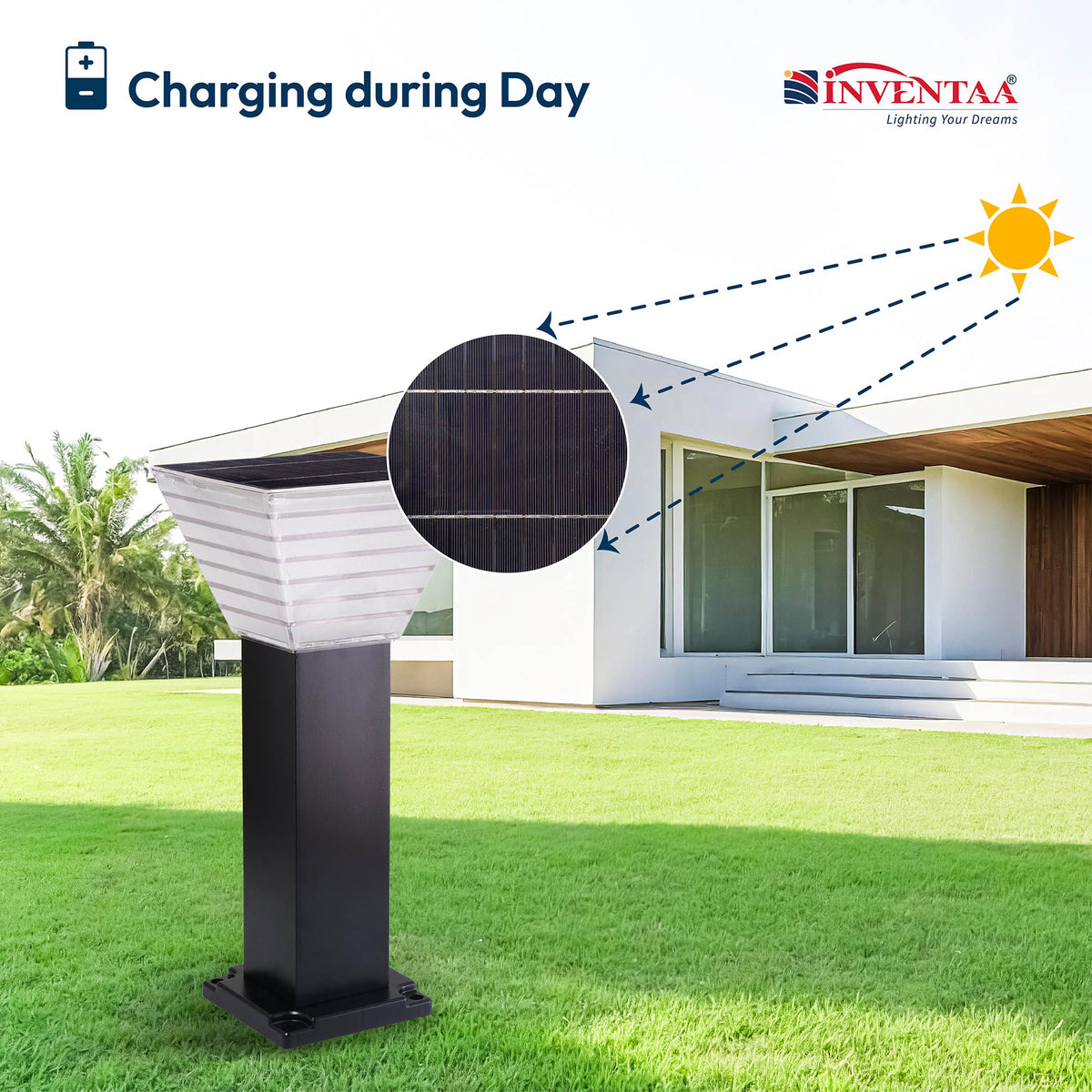Villa Solar LED Outdoor Bollard Light