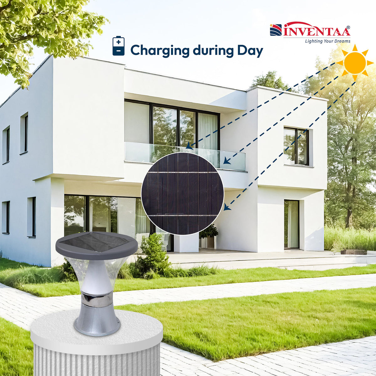 Pluto Solar Gate Light - Premium LED Solar Gate Lamps for Outdoor Pillars