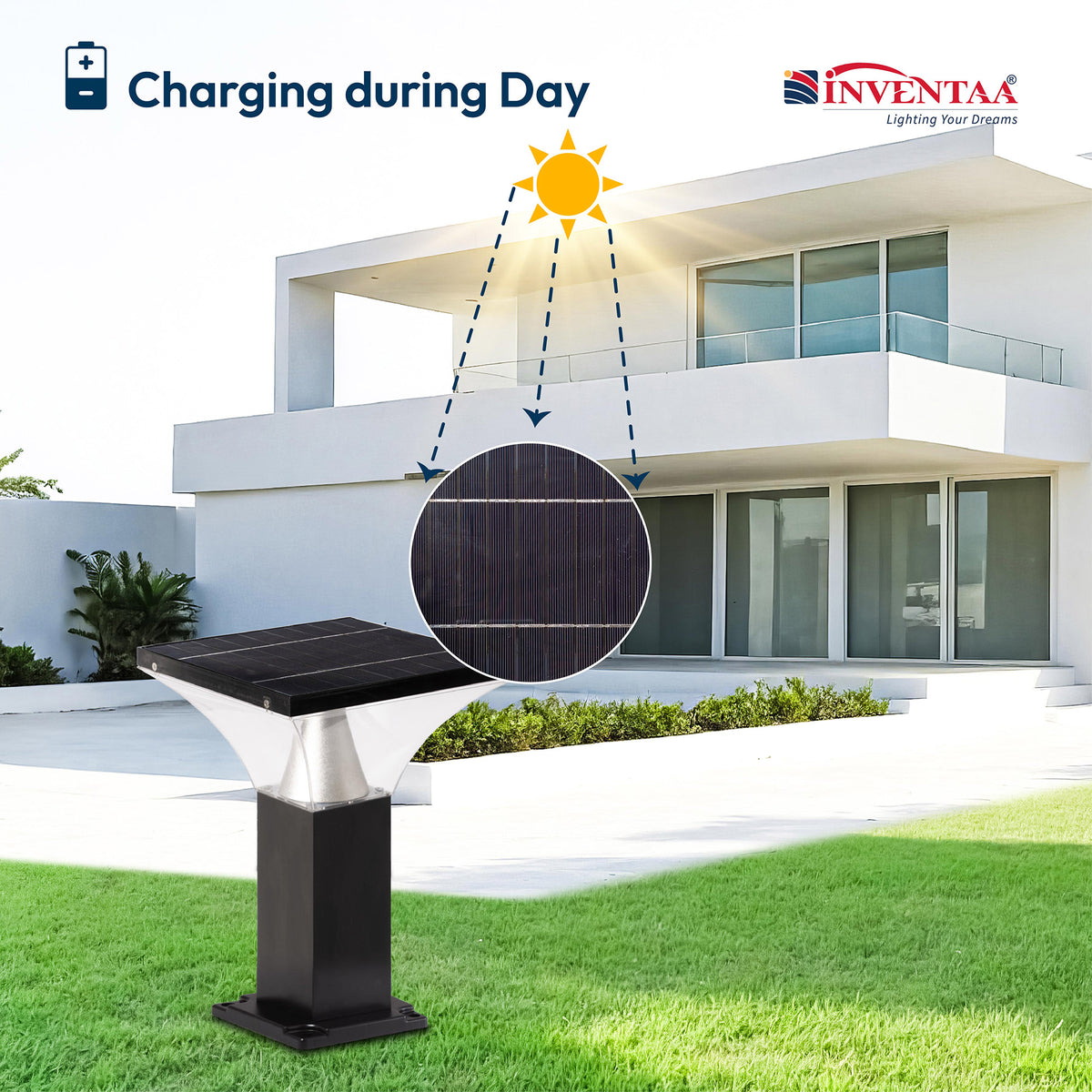 Bloom Solar LED Outdoor Bollard Light