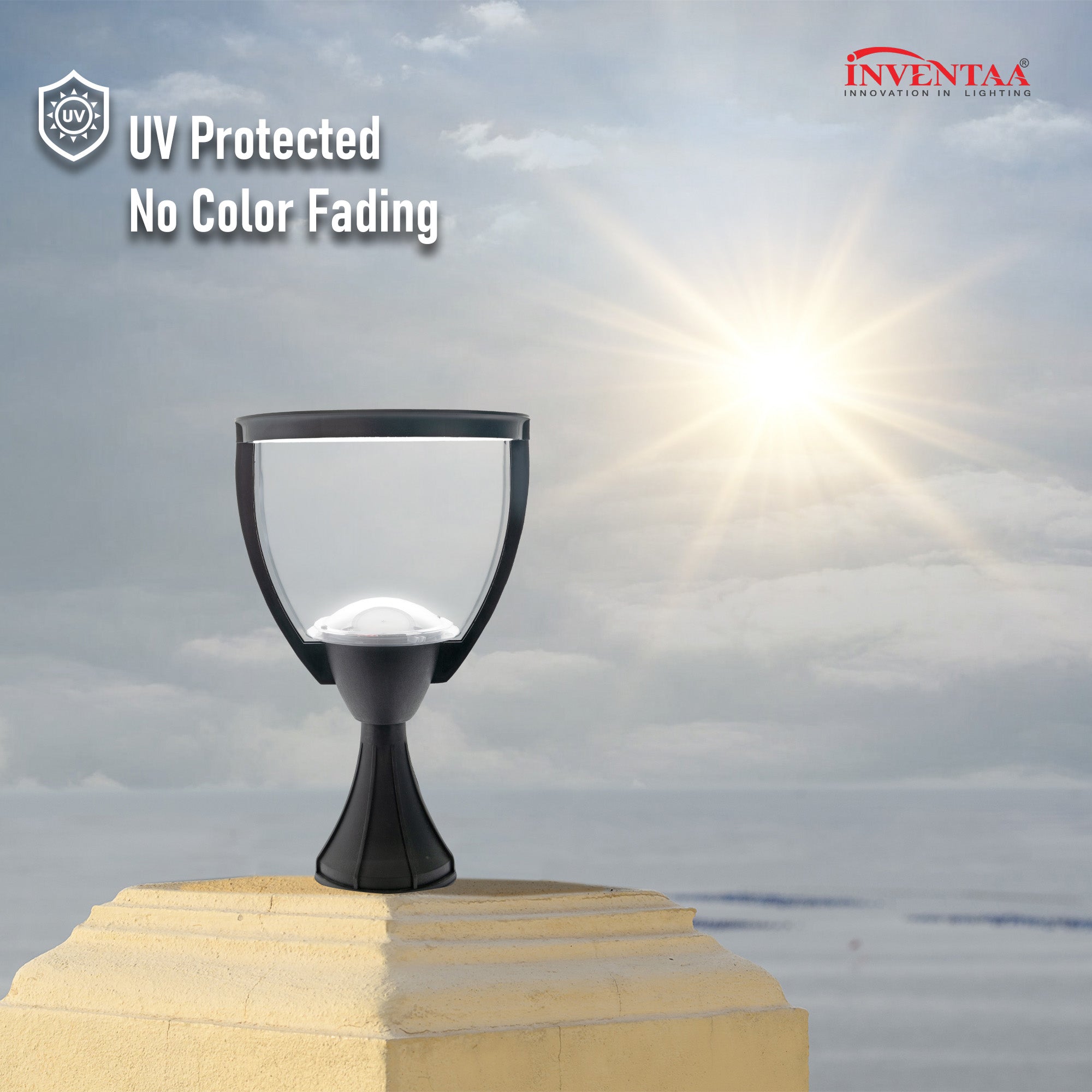UV Protected Glenda Glitter LED Gate Light | #bulb options_warm