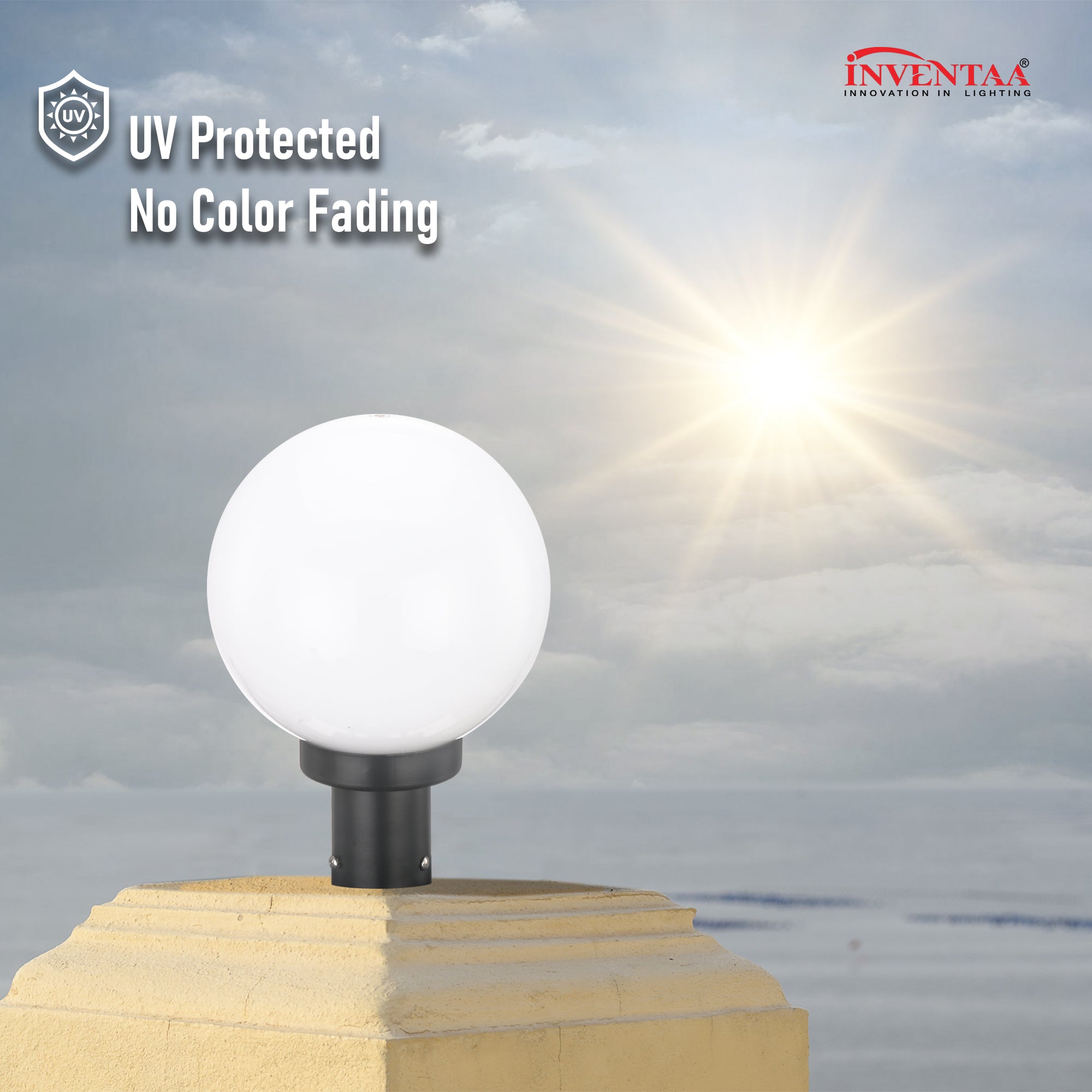UV-protected antique gate light with no color fading for long-lasting use