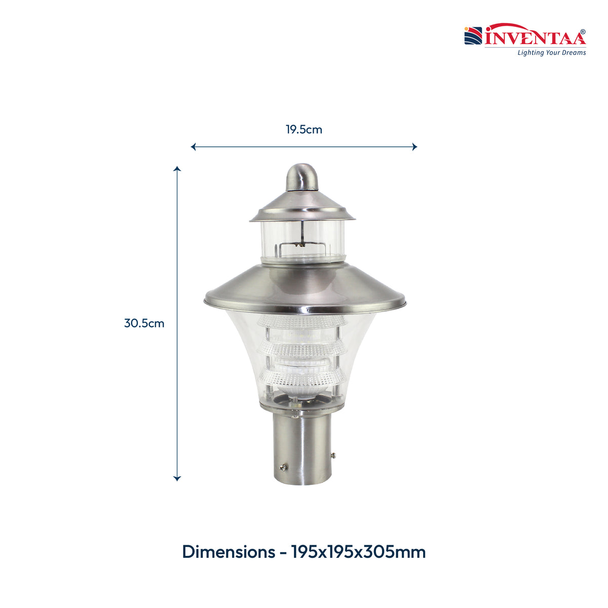 Viva Gate Pillar Lights 12W LED - Modern Exterior Door Light
