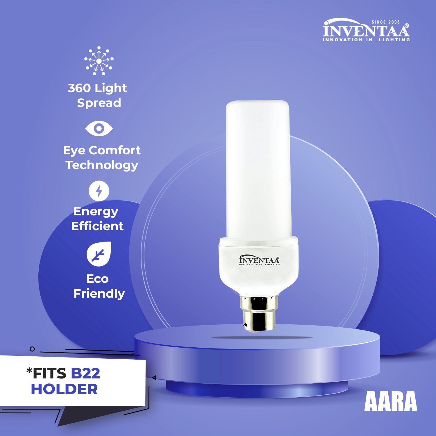 Aara LED Bulb With 1 Year Replacement Warranty